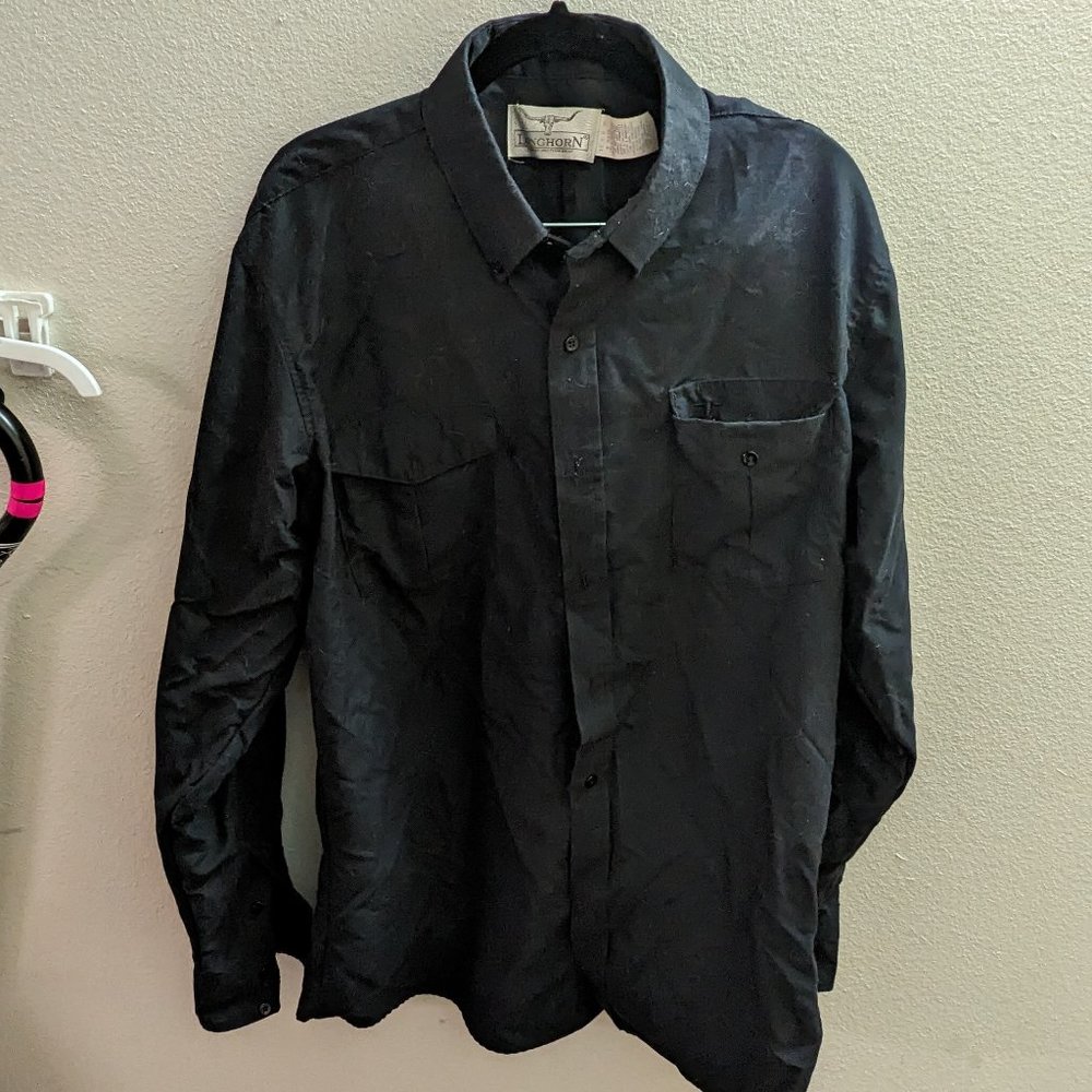 Vintage Black Men's Western Shirt